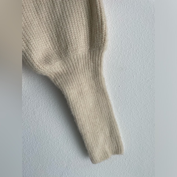 NWT Nasty Gal camel cream fold over turtleneck sweater balloon sleeves | S/M - Picture 5 of 10